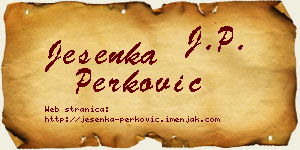 Jesenka Perković vizit kartica